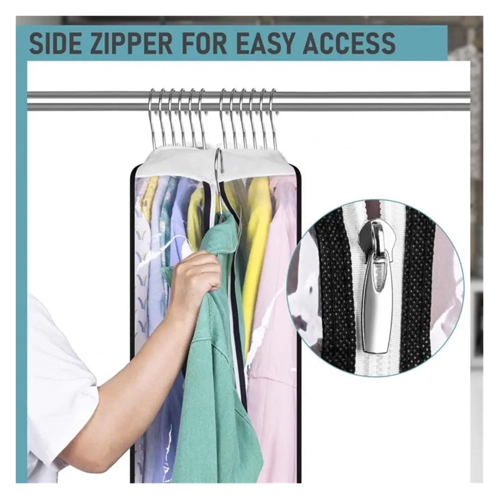 fundas para ropa Dress Cover Space Saving Bag Visible Design Storing Useful Gown Long Storage Clothing Organizer