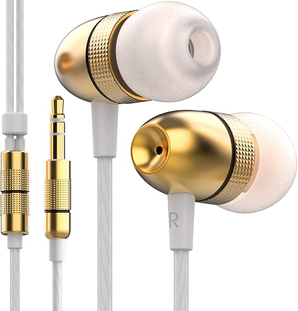 Betron ELR50 Earphones Headphones Wired In Ear Noise Isolating Earbuds Dynamic Bass 3.5mm Jack For iPhone iPad Smartphone Laptop MP3 Player CD Player Tablet
