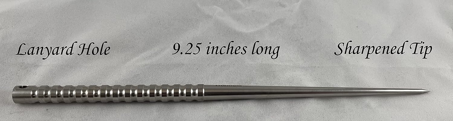 Solid Titanium Ice Pick 9.25"