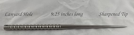 Solid Titanium Ice Pick 9.25