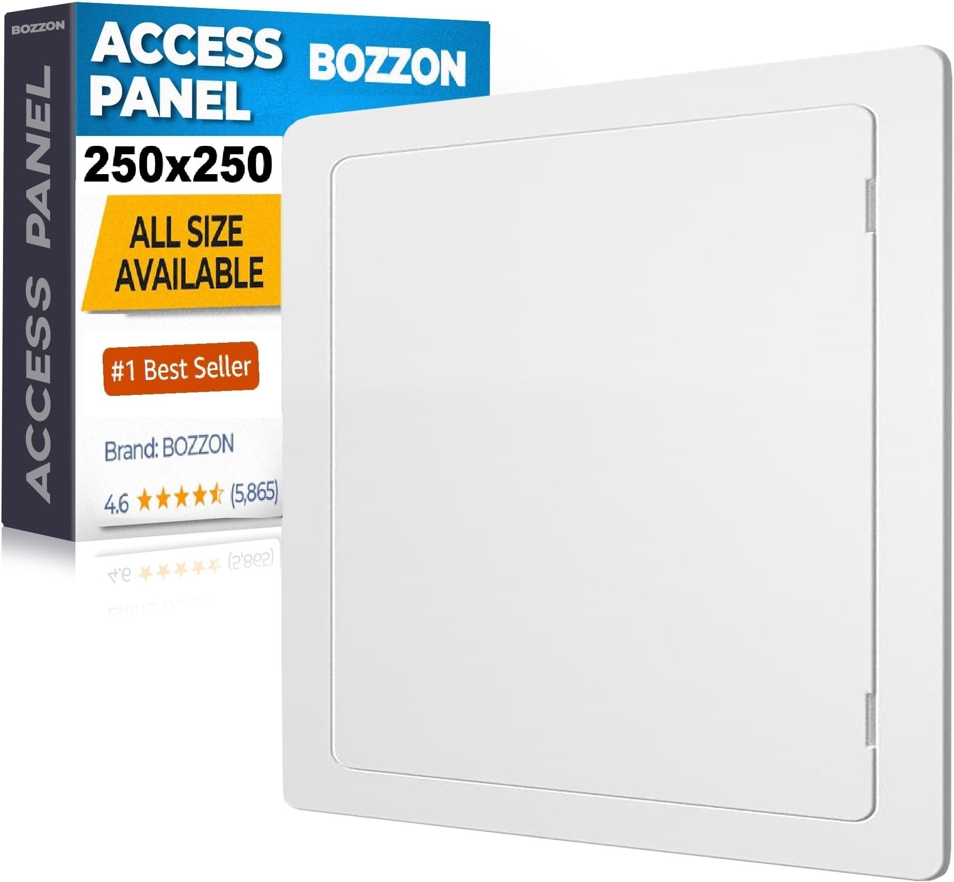 Access Panel for Drywall - 250 x 250 mm - Wall Hole Cover - Access Door - Plumbing Access Panel for Drywall - Heavy Durable Plastic White