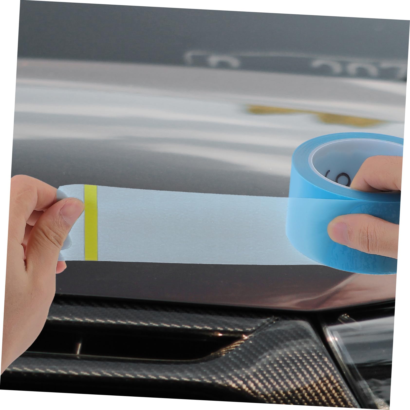 GALPADA 5 Rouleaux Ruban de Masquage Pet Haute Température pour Carrosserie Auto Peinture Ruban Adhésif Fin Résistant et Facile à Déchirer Kit Assorti pour Artistes et