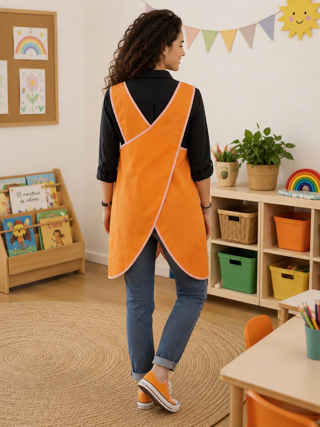 Galba® | Bata Cruzada Japonesa Maestra | Estampado Dinos Baby | Algodón | Talla L-XL | Uniforme Artesanal con Regalo