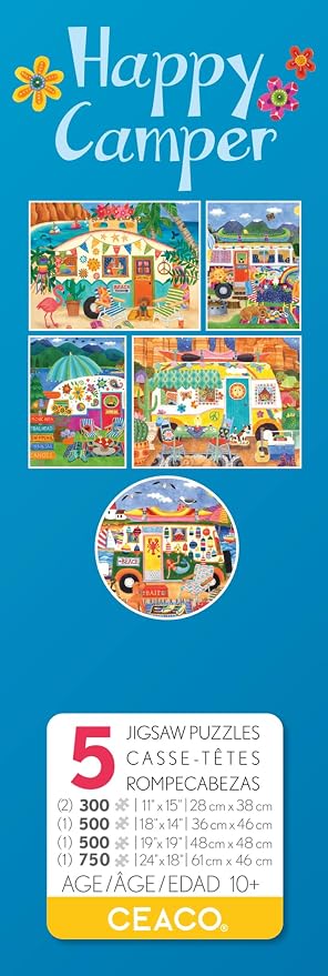 Ceaco Multipack 5 en 1 Puzzles Happy Camper 2350 piezas miniatura 11