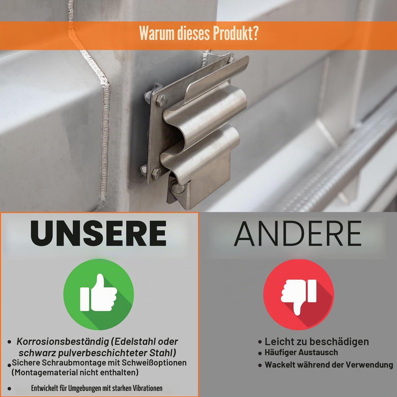 Buyers Products, SH675SS, Handwerkzeughalter für geschlossene städtische Landschaftsgestaltung oder Muldenkipper, Anhänger, Garagen- oder Schuppenwände, hält Handwerkzeuge, Ideal für Schaufeln, Rechen
