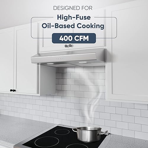 Miniatura 3 de Zephyr Campana extractora para debajo del gabinete de 30 pulgadas Essentials Breeze II - 400CFM Potente campana de ventilación de cocina para