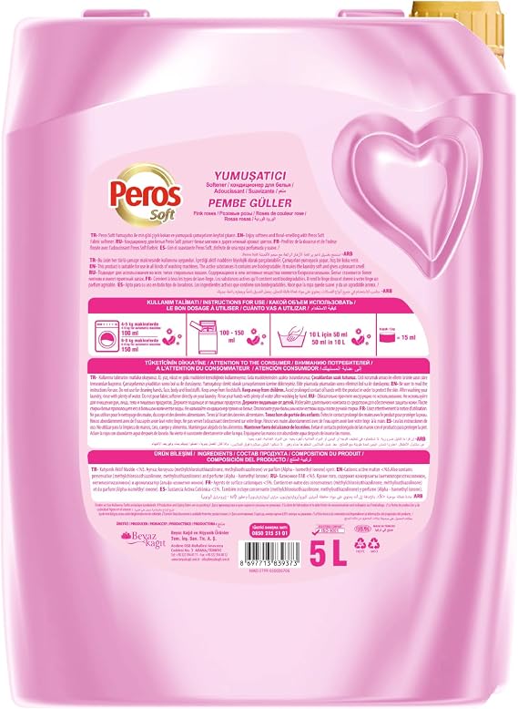 Peros Soft Softener Pink Roses 5000 ml