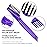 Boao 2 Pieces Hair Brush Cleaning Tool Comb Set Mini Hair Brush Dirt Remover with Metal Wire Rake for Removing Hair Dust Home and Salon Use(Pink and Purple)