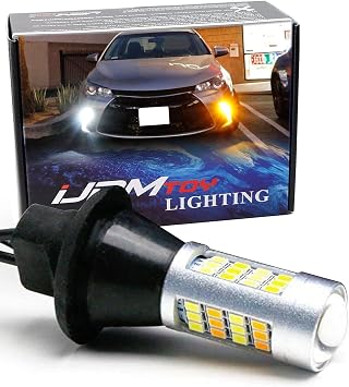 iJDMTOY High Power 42-SMD LED Front Turn Signal Light w/White Add-On Feature Compatible With 2015-2017 Toyota Camry LE SE or Special Edition