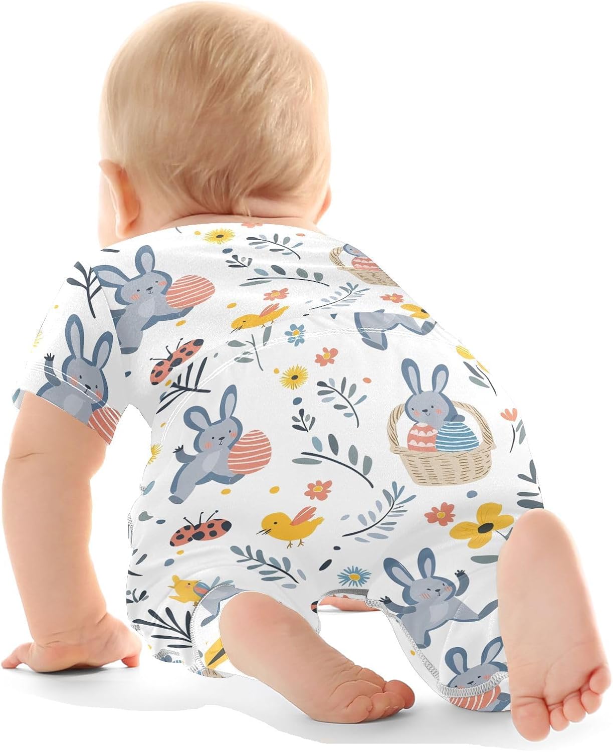 vvfelixl Baby Clothes Outline Cute Bunny Baby Bodysuits Set Unisex Short Sleeve Babys Pants Sets 0-3M