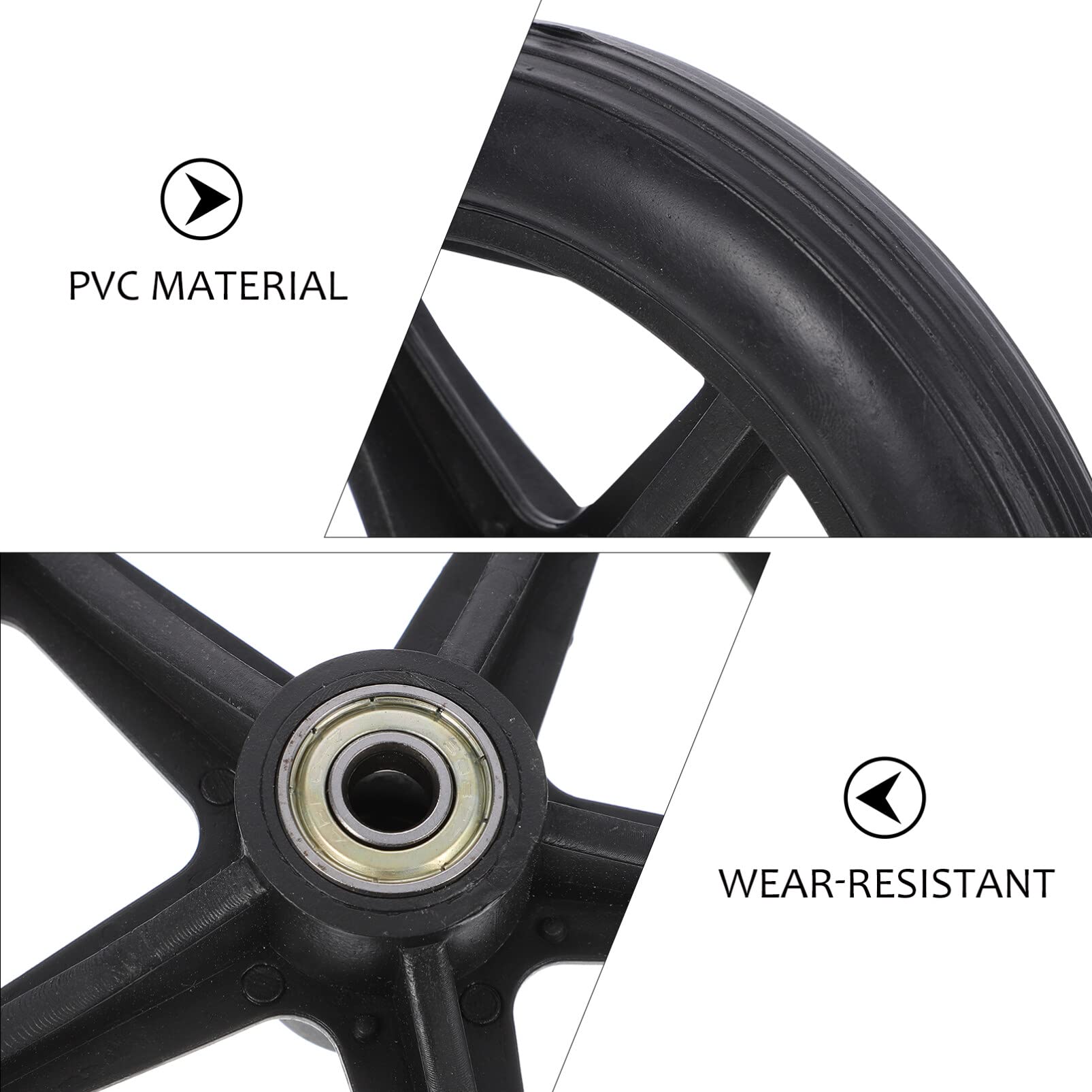 iplusmile Ruedas Delanteras de Repuesto para Sillas de Ruedas Rodamiento Silencioso, Material Abs y Acero, Ideales para Uso Interior y Exterior, Accesorio Portátil Resistente