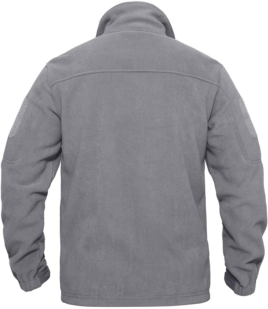 KEFITEVD Men's Tactical Fleece Jackets Full Zip Casual Outdoor Winter Warm Jacket Multi Pockets