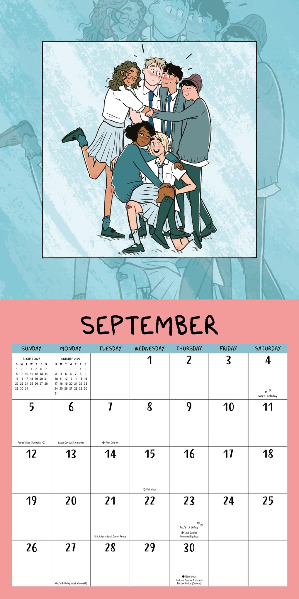 The Heartstopper 2027 Calendar: With art by Alice Oseman, and bonus poster!