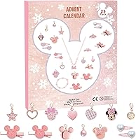 Vista 1 de Calendario de Adviento 2021 para niñas con 24 regalos únicos, pulsera de dijes, collar, aretes, accesorios para el cabello, calendarios de cuenta