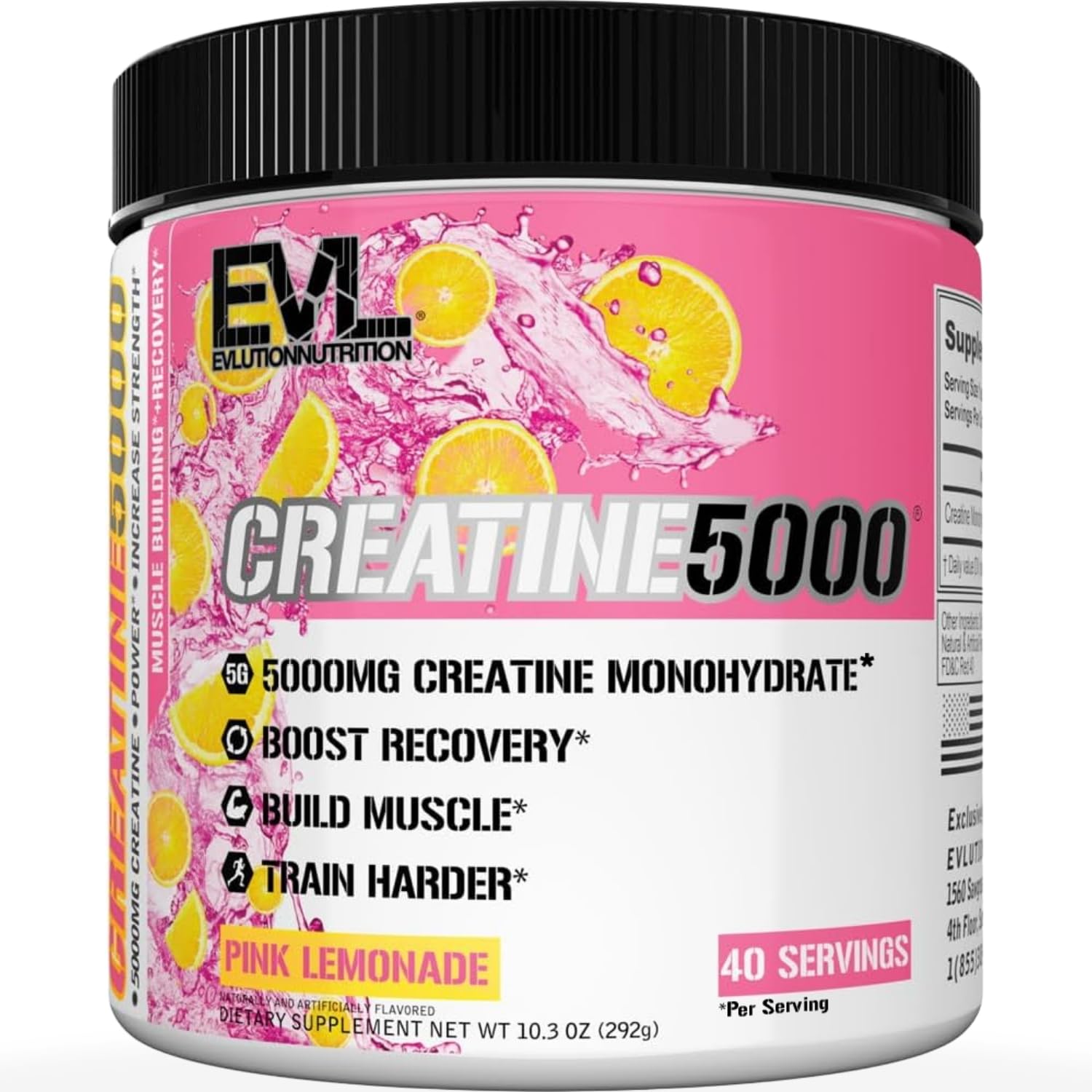 EVL Creatine Energy Powder - 30 Servings - Pink Lemonade — Amazon image 14