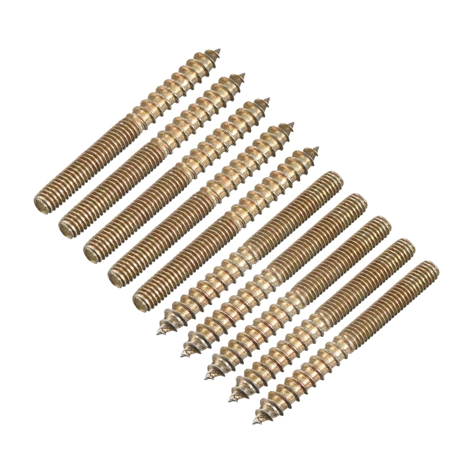 12/24/48/120 pz M5 M6 M8 M10 Doppio Attacco Filo Gancio Bulloni Tassello Viti for Mobili In Legno collegamento 25-120mm Lunghezza(M2.6)