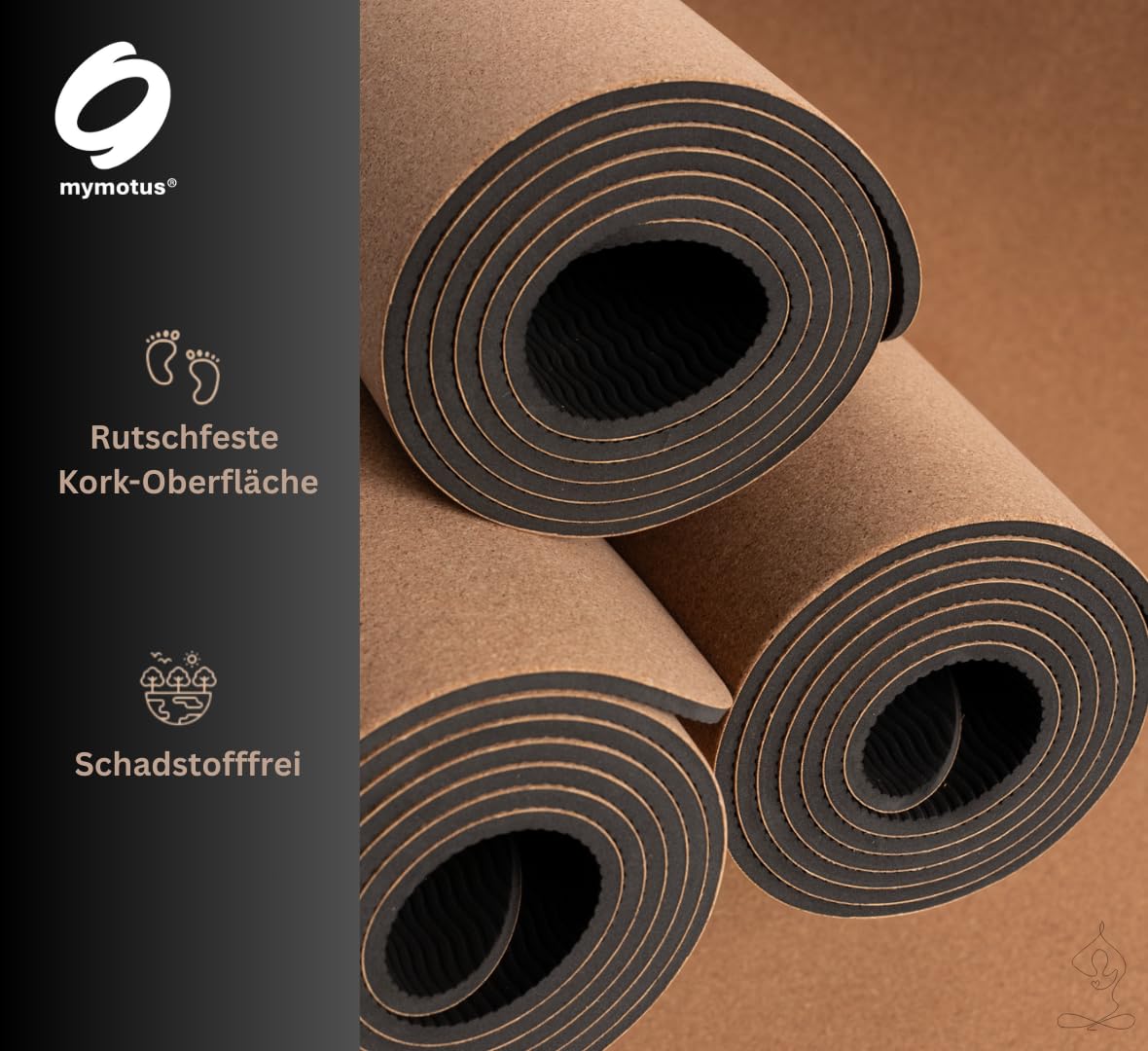 Yoga Set – Yogamatte aus Naturkork mit 2 Yoga Blöcken – Rutschfestes Yoga Zubehör für Pilates, Fitness, Meditation und Home Workout inkl. Tragegurt – schadstofffrei