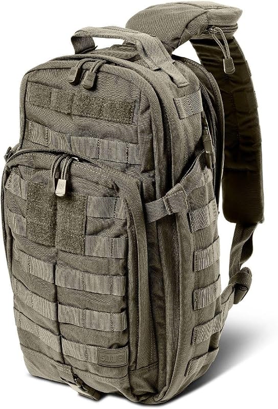 5.11 Tactical Sling Bag Pack MOAB 10, Shoulder Crossbody Military Bag, 18L, Style 56964ABR | Style 56964ABR, 18L Shoulder Crossbody, Military EDC, Molle Compatible, Durable Nylon