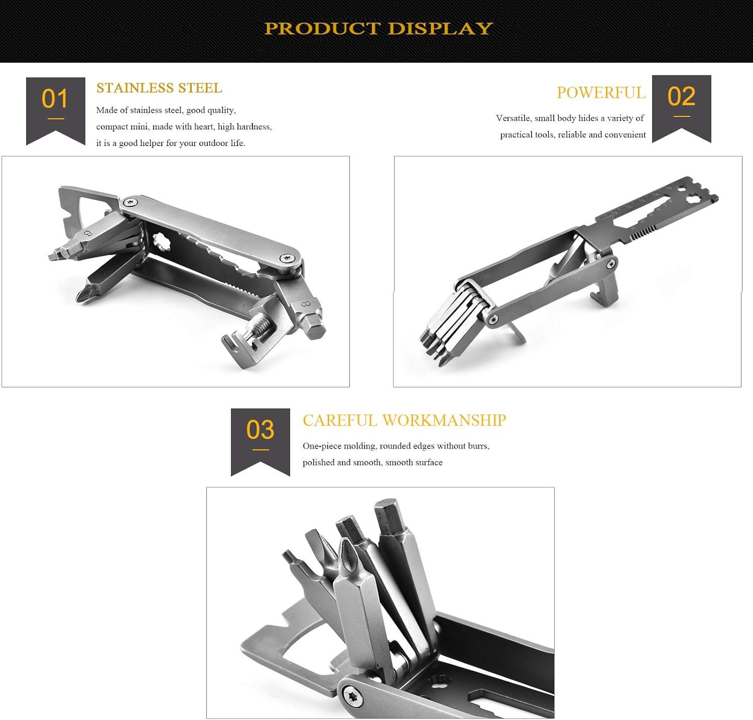 17 in 1 Bicycle Portable Tools Sets Multi Function Repair Camping Outdoor Bike Tool Kit EDC Wrench Cycle Screwdriver Tools,