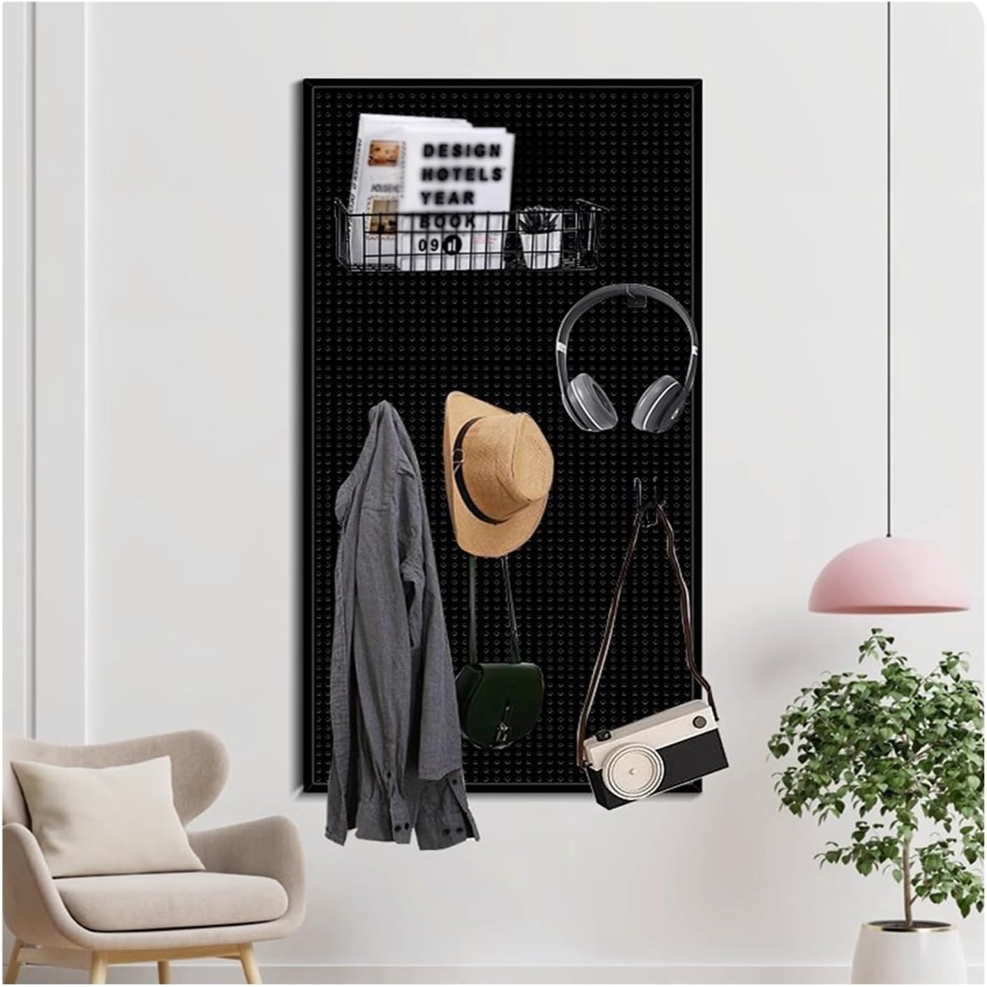 Amazon.com: XILYZMO Pegboard Wall Mount, Metal Pegboard Panels, with ...