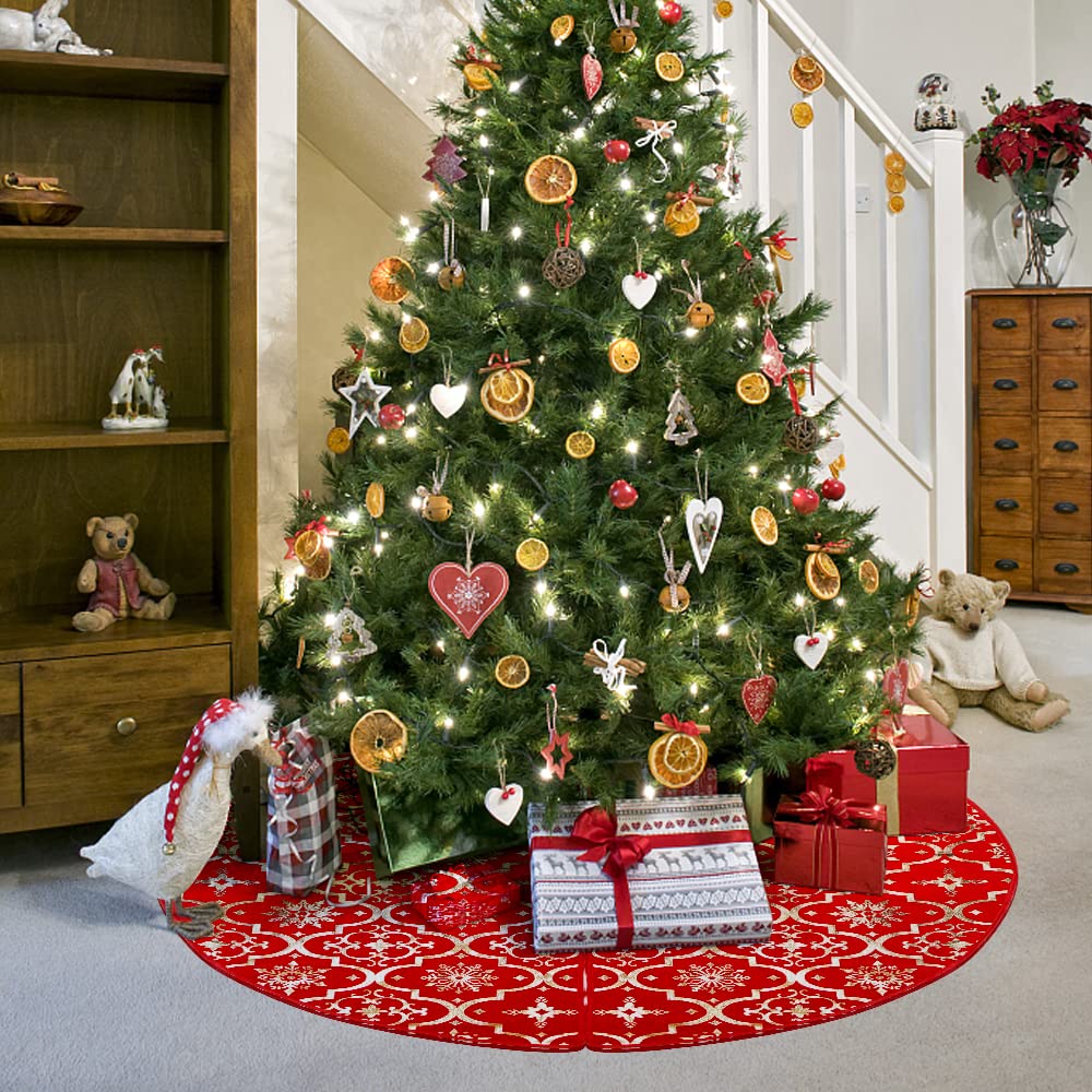 Jupe De Sapin De Noël 92cm - Couvre-pied En Polyester Pour Décorer Votre Arbre - 8