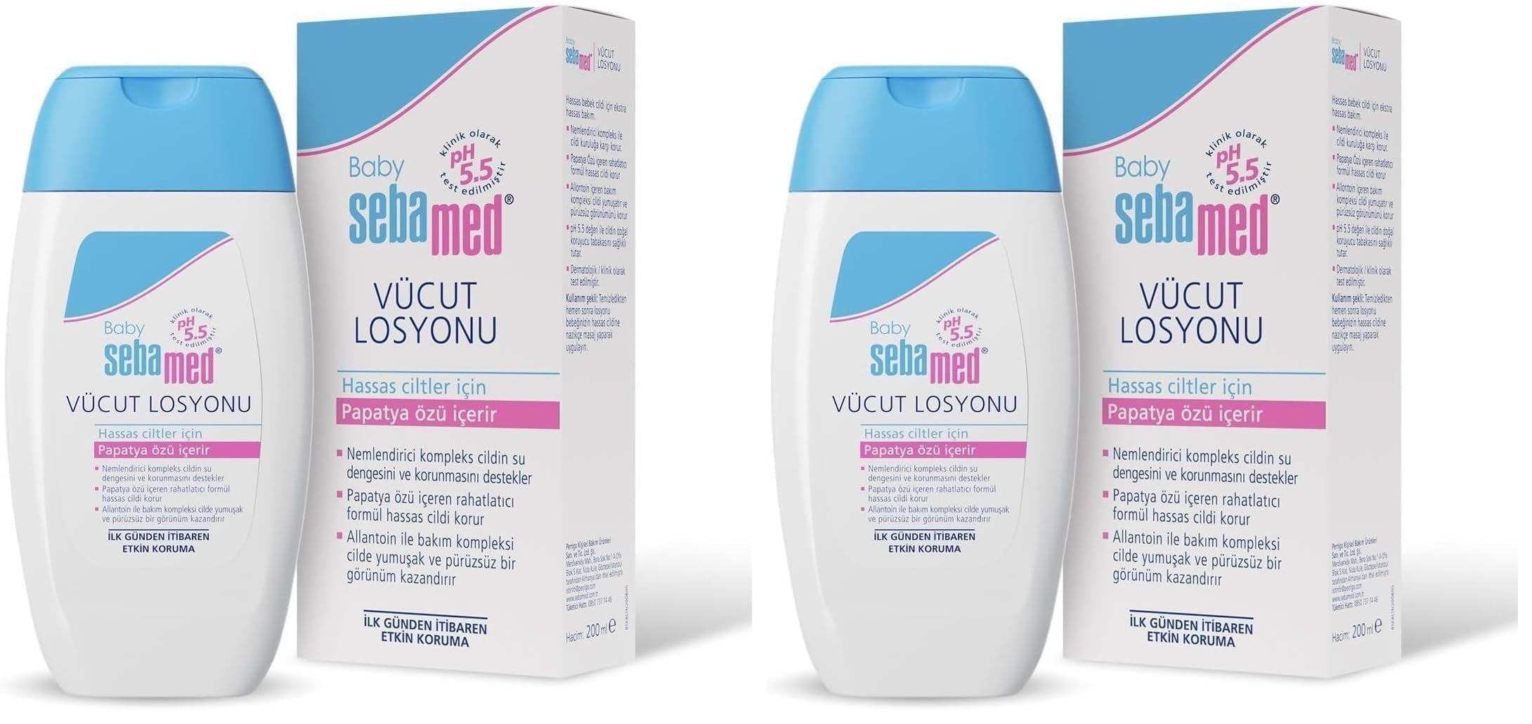 Sebamed Baby Yoğun Nemlendirici ve Rahatlatıcı Etkili Bebek Vücut Bakım Losyonu 200 ml (2 paketi)