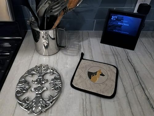 Miniatura 3 de Caroline's Treasures CK2187PTHD - Juego de soportes para ollas de cocina con pastor alemán en la cocina, resistentes al calor, almohadillas