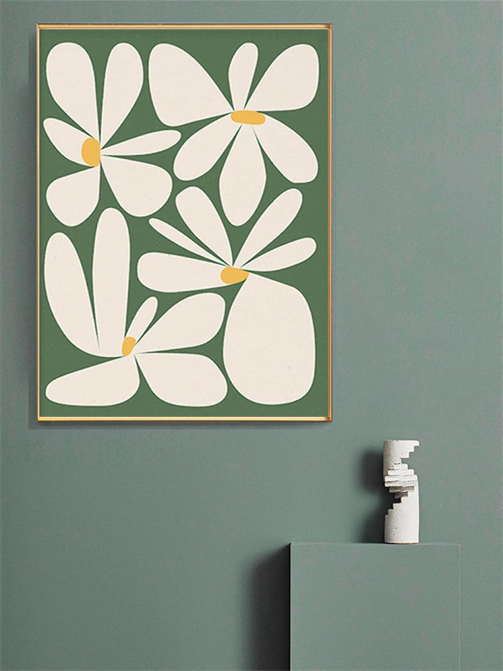 Toile chrysanthème botanique encadrée 21x30cm haute définition - 8