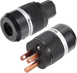 Gatuida 1 Conjunto Adaptador De Alimentação De Cabeça De Cobre Plugue Acessórios Eua Plugue De Alimentação Plugue Do Conector De Alimentação Ac Para Hifi DIY Conector Iec Conector De