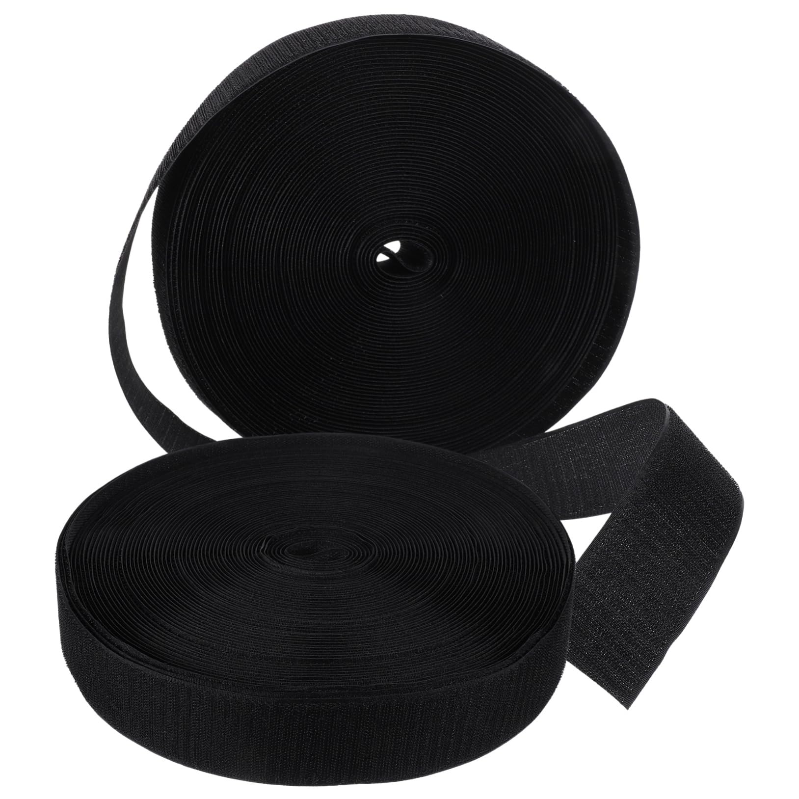 NUOBESTY Cinta De Gancho y Bucle De Nailon 5 Cm Negro y Para Coser Manualidades De Costura, Cierres Prácticos Para Ropa, Bolsos y Proyectos De Bricolaje, Uso Versátil Diario