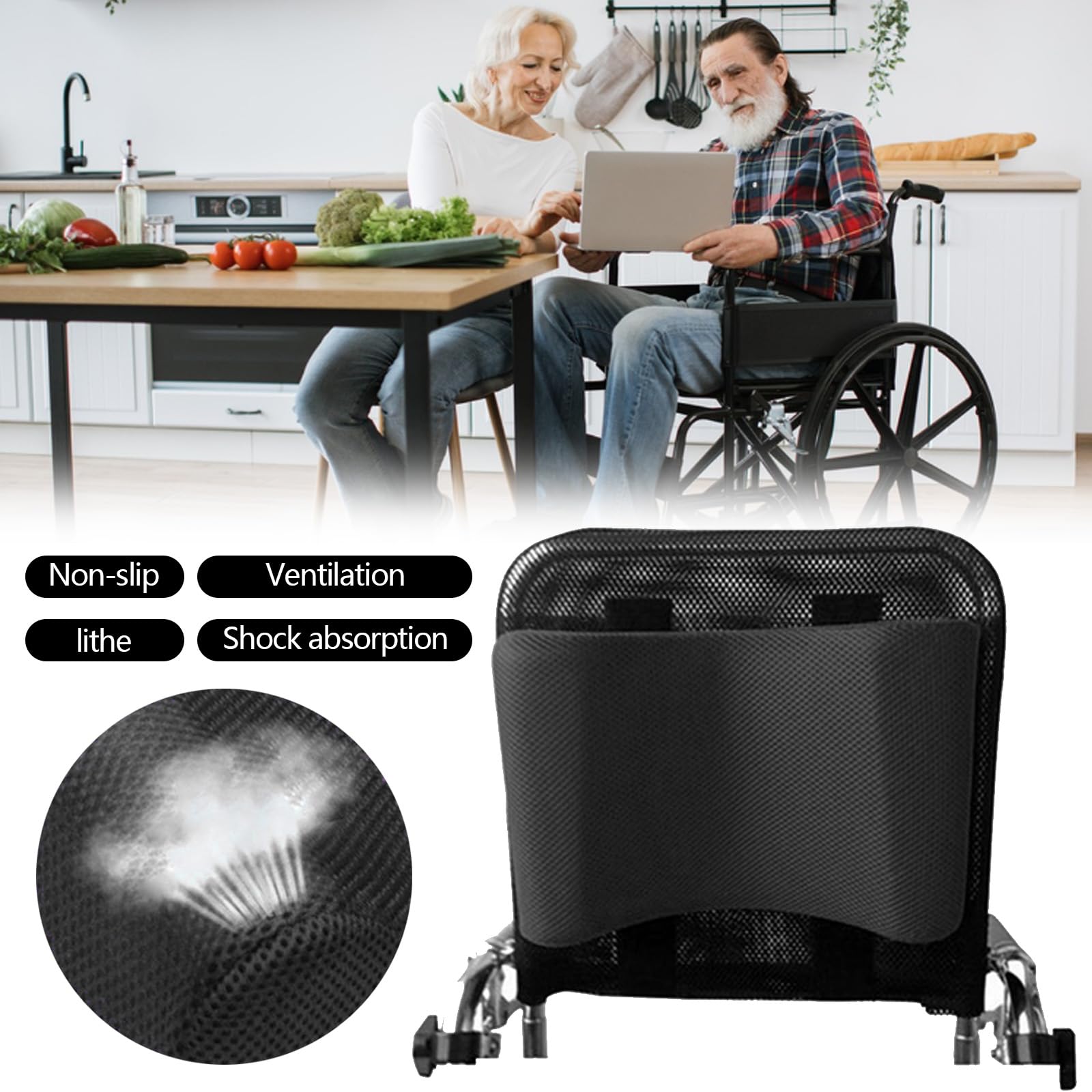 Rollstuhl Kopfstütze, Einstellbare Rollstuhl Zubehör Kopfstützen Rollstuhl Kopfstütze Nackenstütze Universal Rollstuhl Kopfstütze Rückenlehne Atmungsaktive Stabile Stütze U Typ Kissen