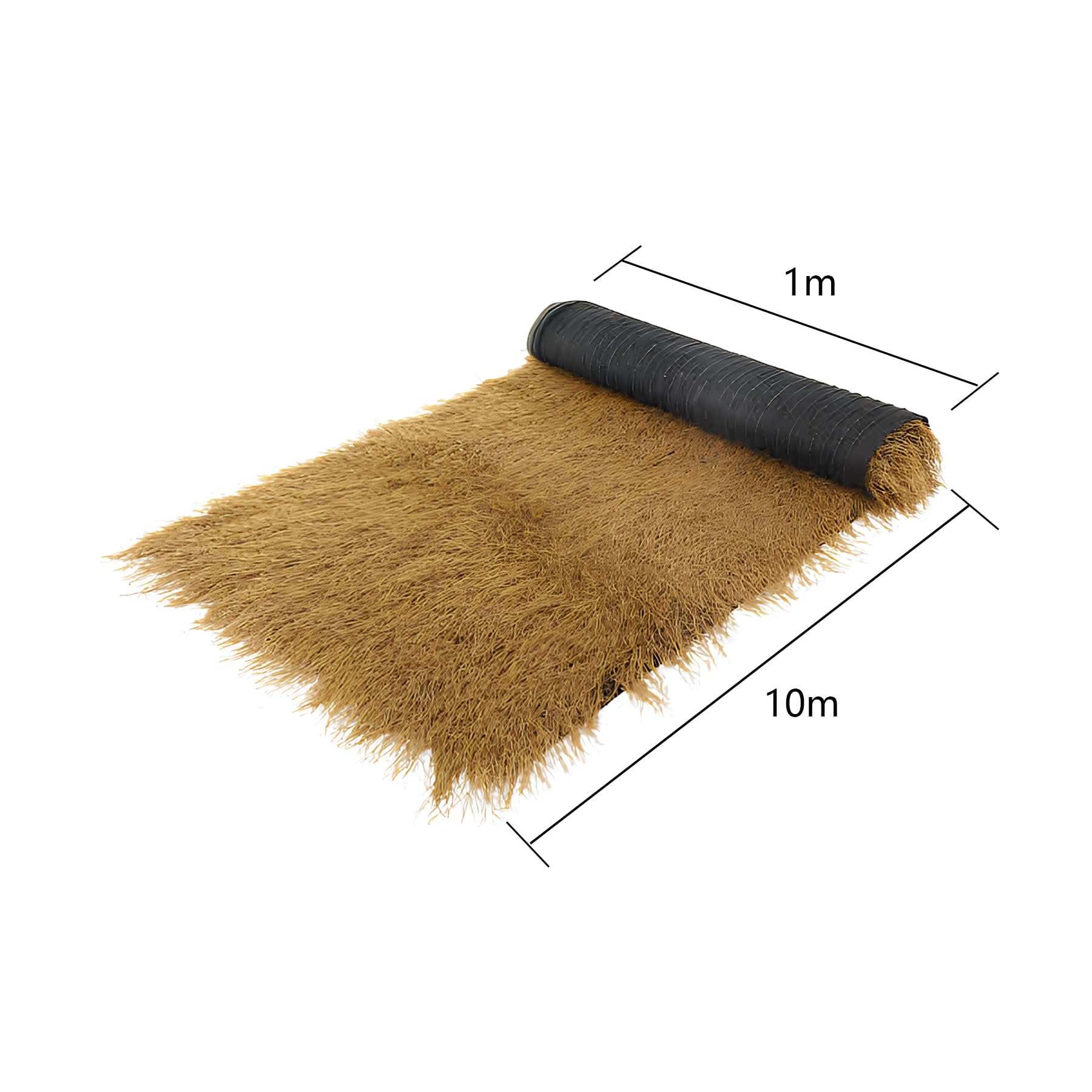 Chaume Synthétique Toit Tiki Bar,Rouleau de Paille Palapa Mexicain Artificiel,Décoration Toit en Chaume Ignifuge,Suitable for Gazebo, Pool, Beach and Hawaiian Parties(Size:1 * 10m)