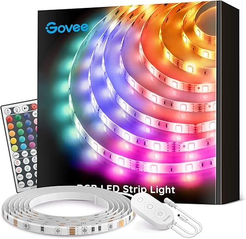Govee Tira de luces LED de 164 pies tiras de luz que cambian de color con control remoto luces LED RGB para habitación dormitorio sala de estar