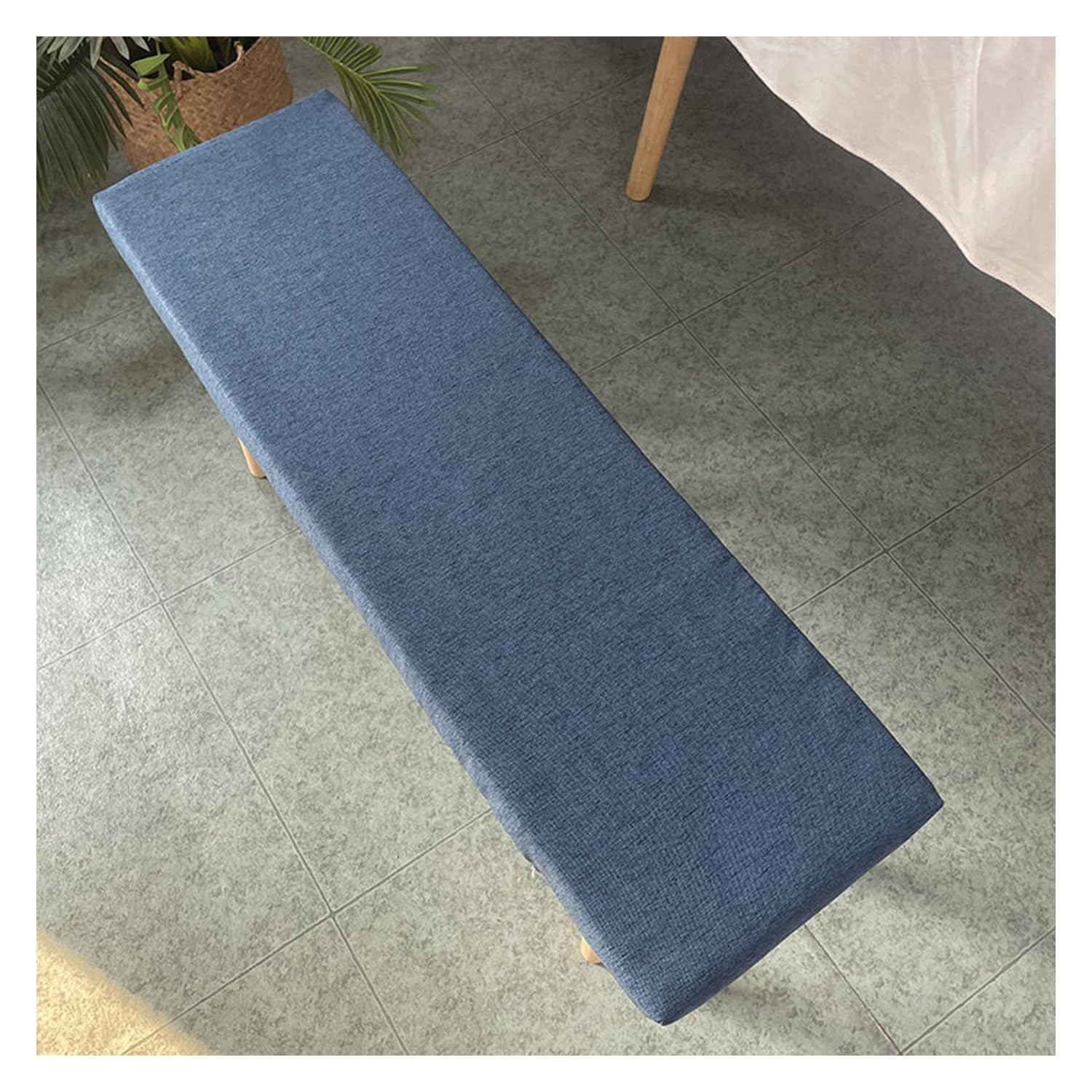 Coussin de banc d'extérieur 150 x 55 cm mousse haute résilience pour assise de jardin
