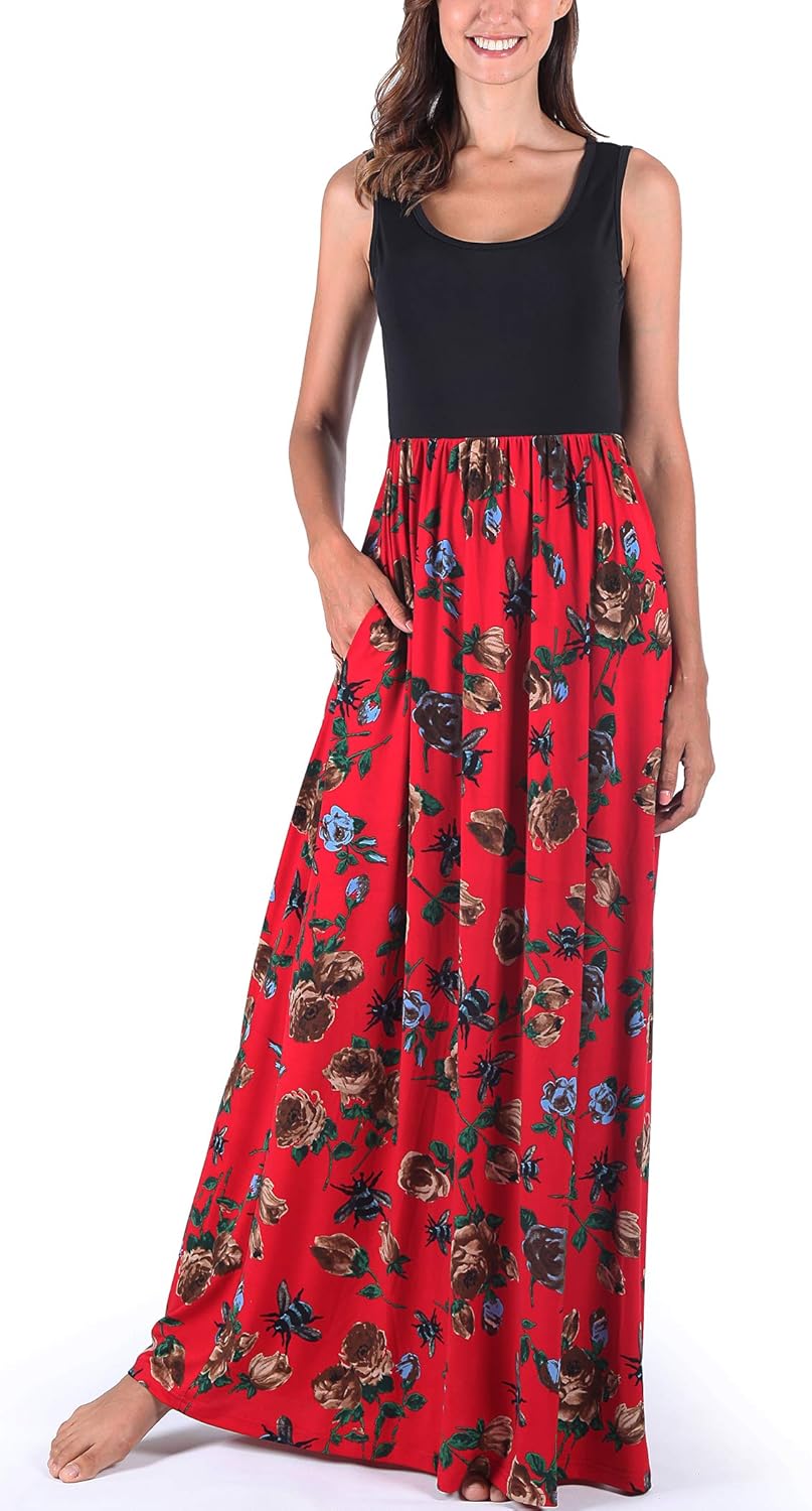 Sleeveless summer maxi dresses Clearance