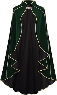 Colorful House Medieval Cloak for Women Rolled Up Cape Halloween Cosplay Costumes