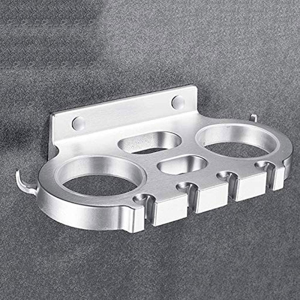 Toothbrush Cup Holder - Spacer Aluminum Rack Brush Cup Holder with Hooks for