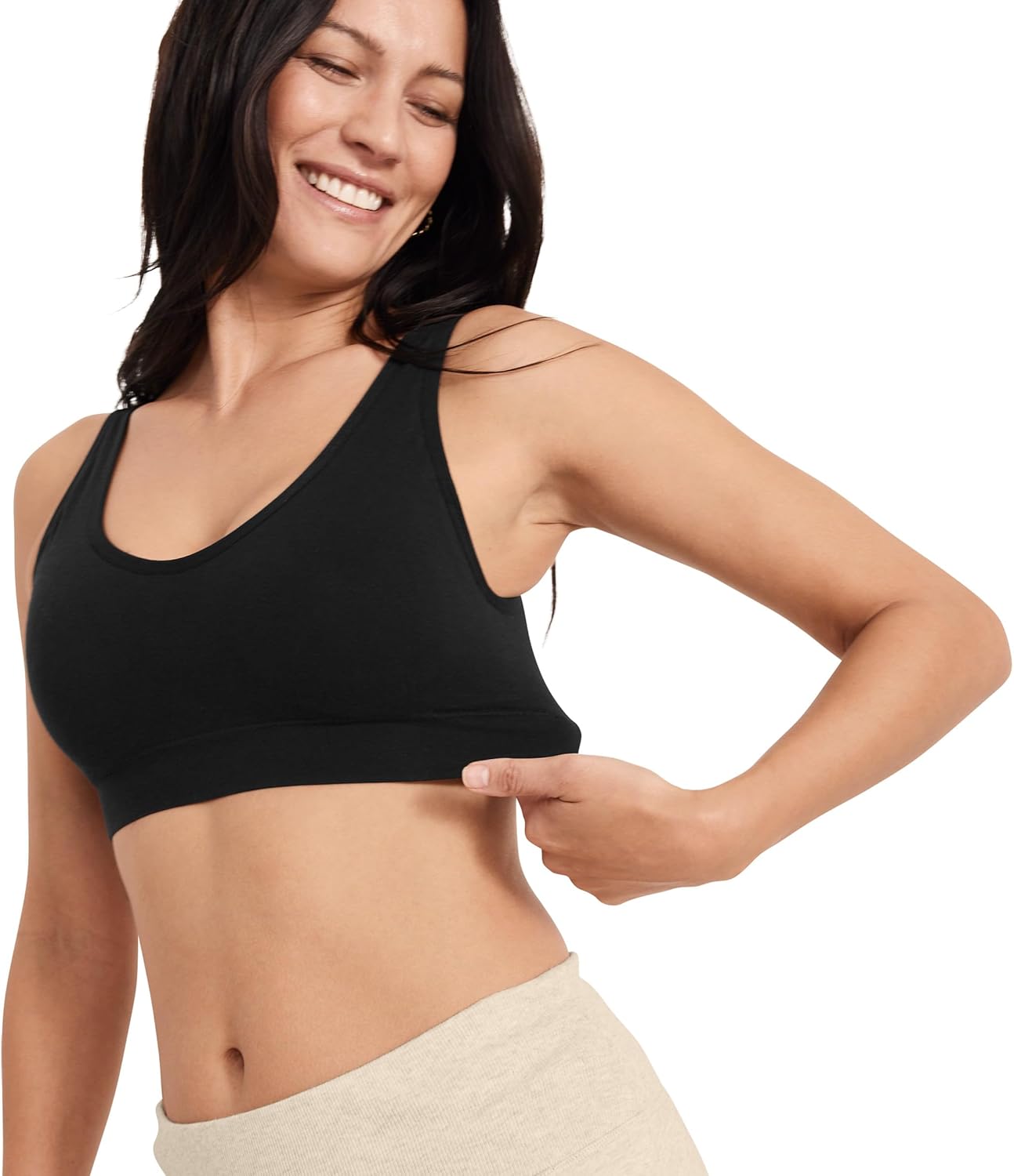 Jockey Women's Bra Seamfree Cotton Blend Light Support Bralette - Image 7