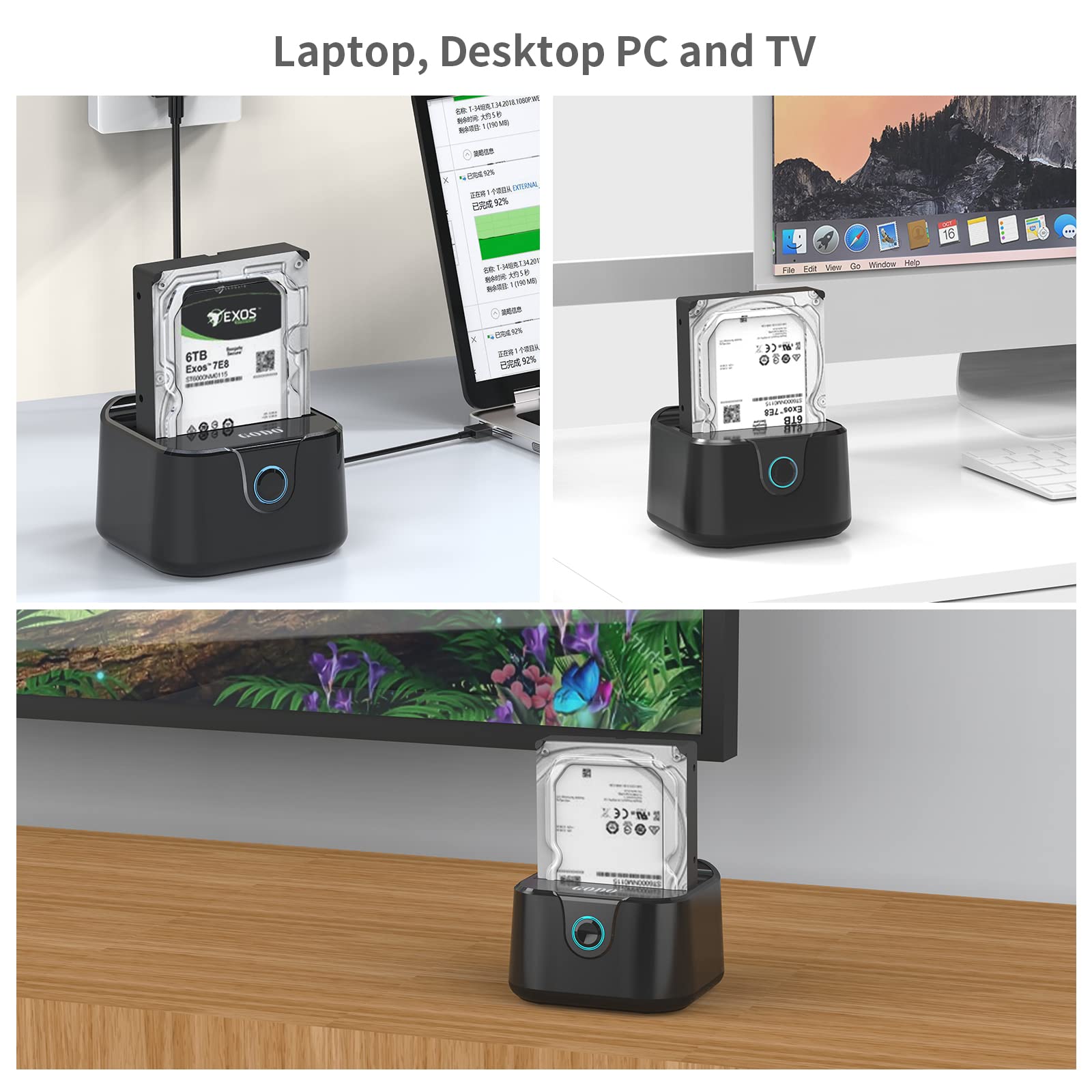 ケース SATA - USB 3.0 ハードドライブドッキングステーション 5Gbps