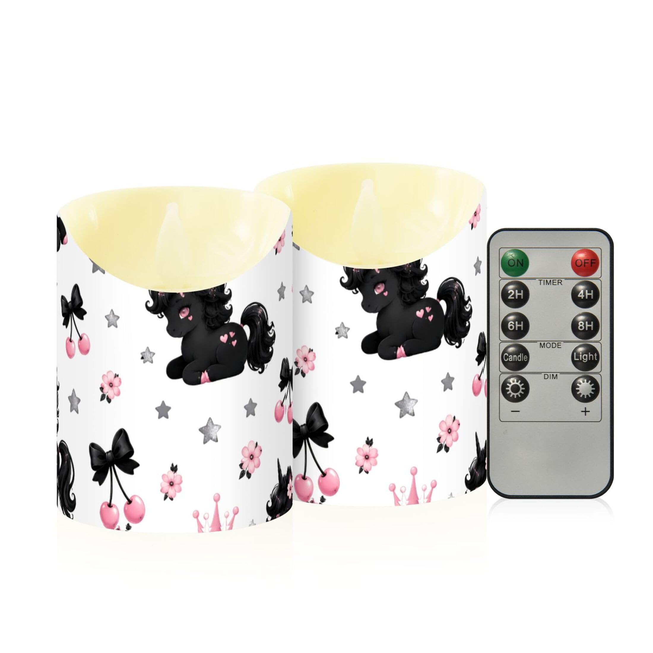 Kutsu Flameless Candles Set of 2, Battery Operated LED Flickering Candles