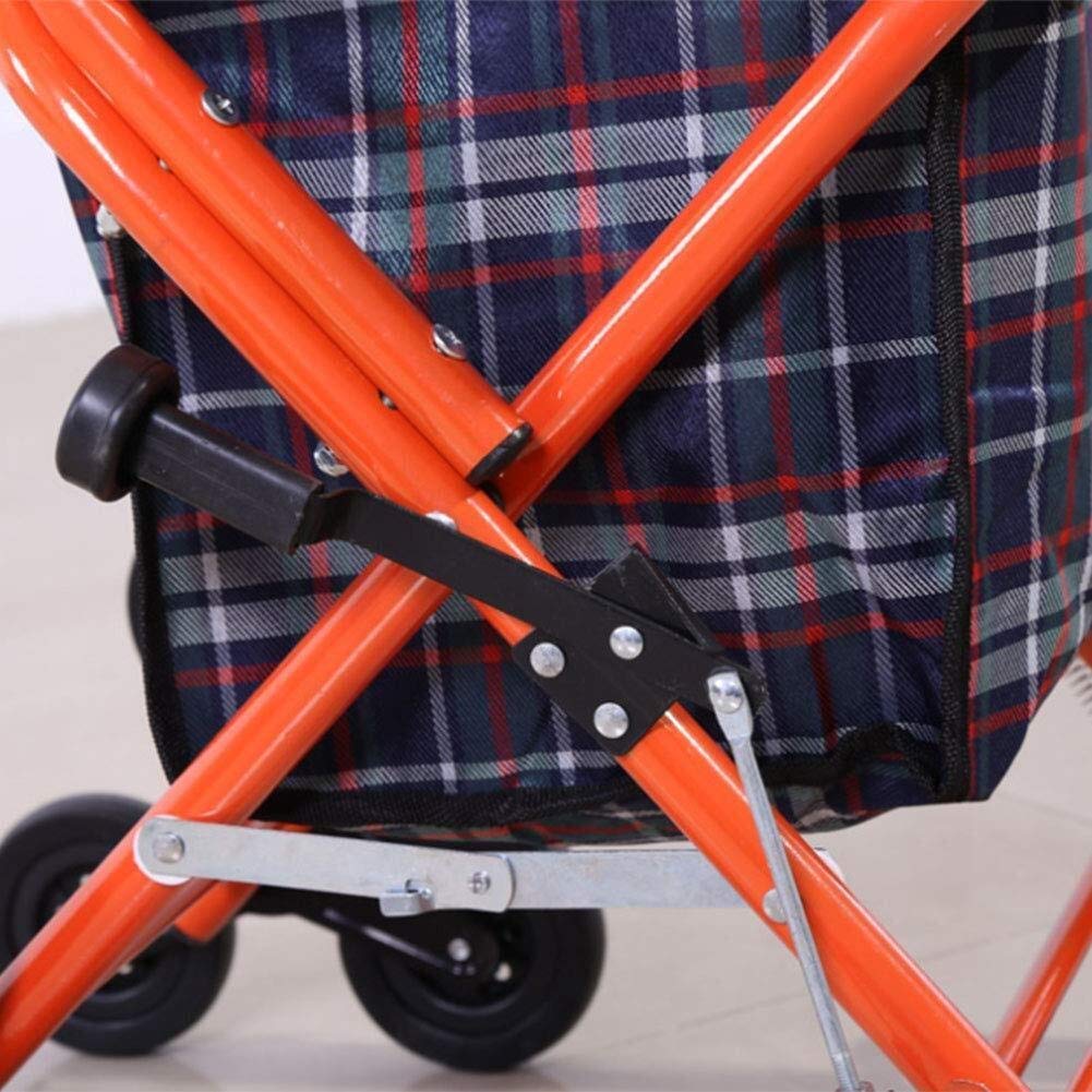 Lekki przenośny chodzik z siedziskiem – wózek na zakupy, wózek na zakupy, skuter z torbą, składany podwójny system hamulcowy, 4 kółka – wygodna pomoc w poruszaniu się