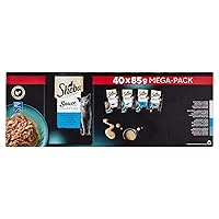 Sheba Salsa Collection Bustine fresche Cibo umido Selezione di pesce per gatto adulto 4 varietà 40x85g