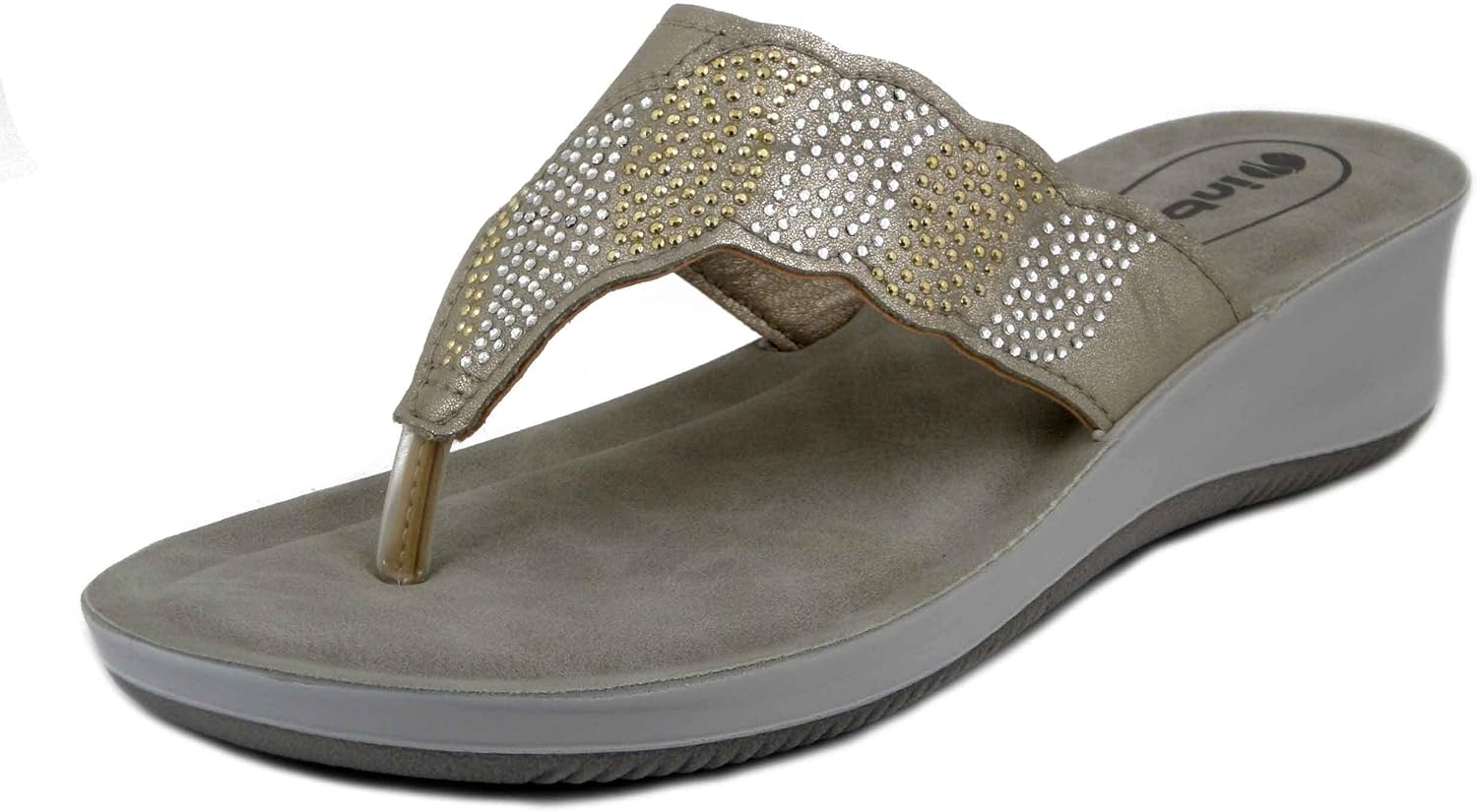 Infradito Donna Inblu Con Strass - Fascia Alta, Plantare Imbottito, Tacco 3.5cm