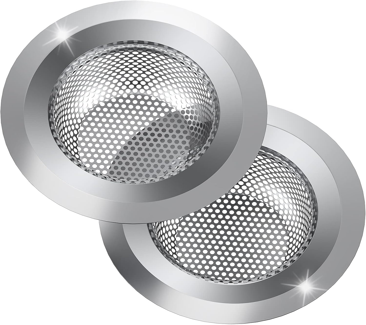 Punch Hole Sink Strainer For Kitchen, BathrooM, Large,(2 Pcs, 4.5-Inch)