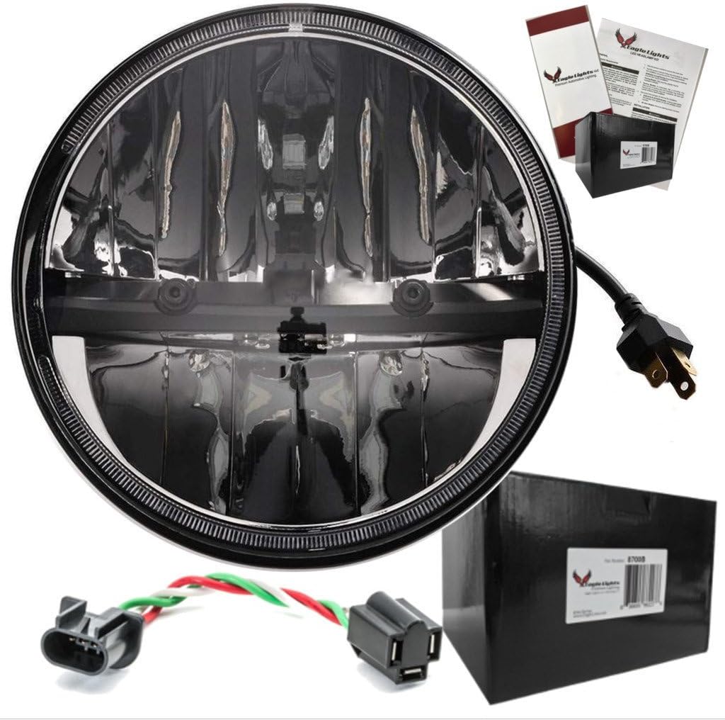 Eagle Lights E27270 7 inch Round Complex Reflector Headlight for Harley Davidson