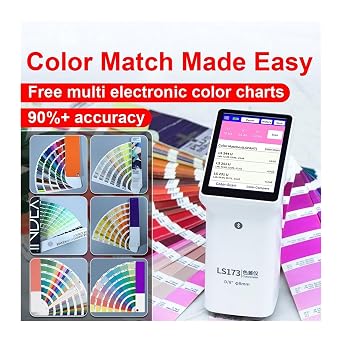 LS172/173/175 Portable Colorimeter with Touch Screen Fabric Color Difference Analyzer Meter for Paint, Plastic, Textile High Sensitivity, Low Error(LS173)