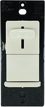 Legrand Pass & Seymour LS450LACCV4 450W LS Series Preset Dimmer Light Switch for Dimmable LED and CFL Bulbs, 3-Way, Light Almond 1 Count