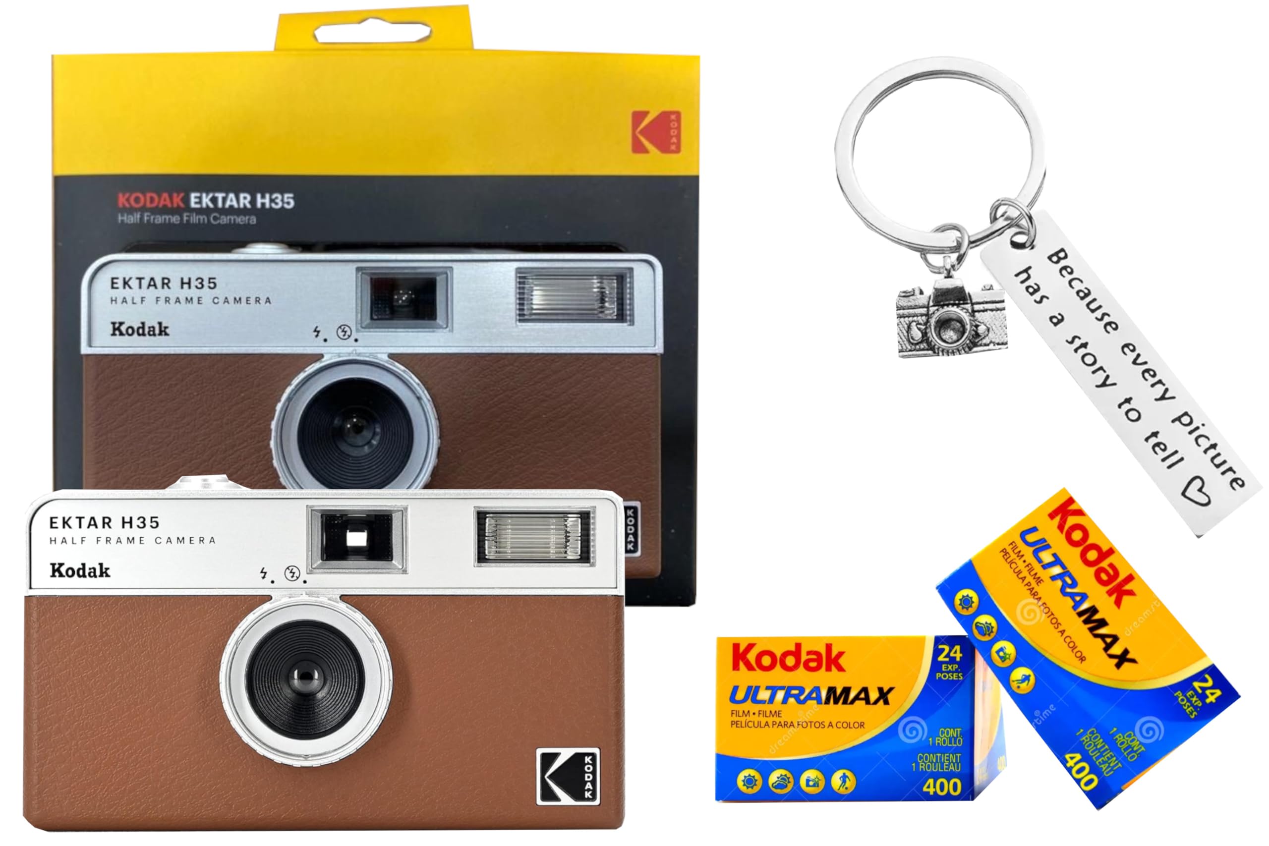Kodak EKTAR H35N ハーフフレームカメラ　UltraMAX400付 Amazon.com : KODAK EKTAR H35N Half Frame Film Camera Bundle