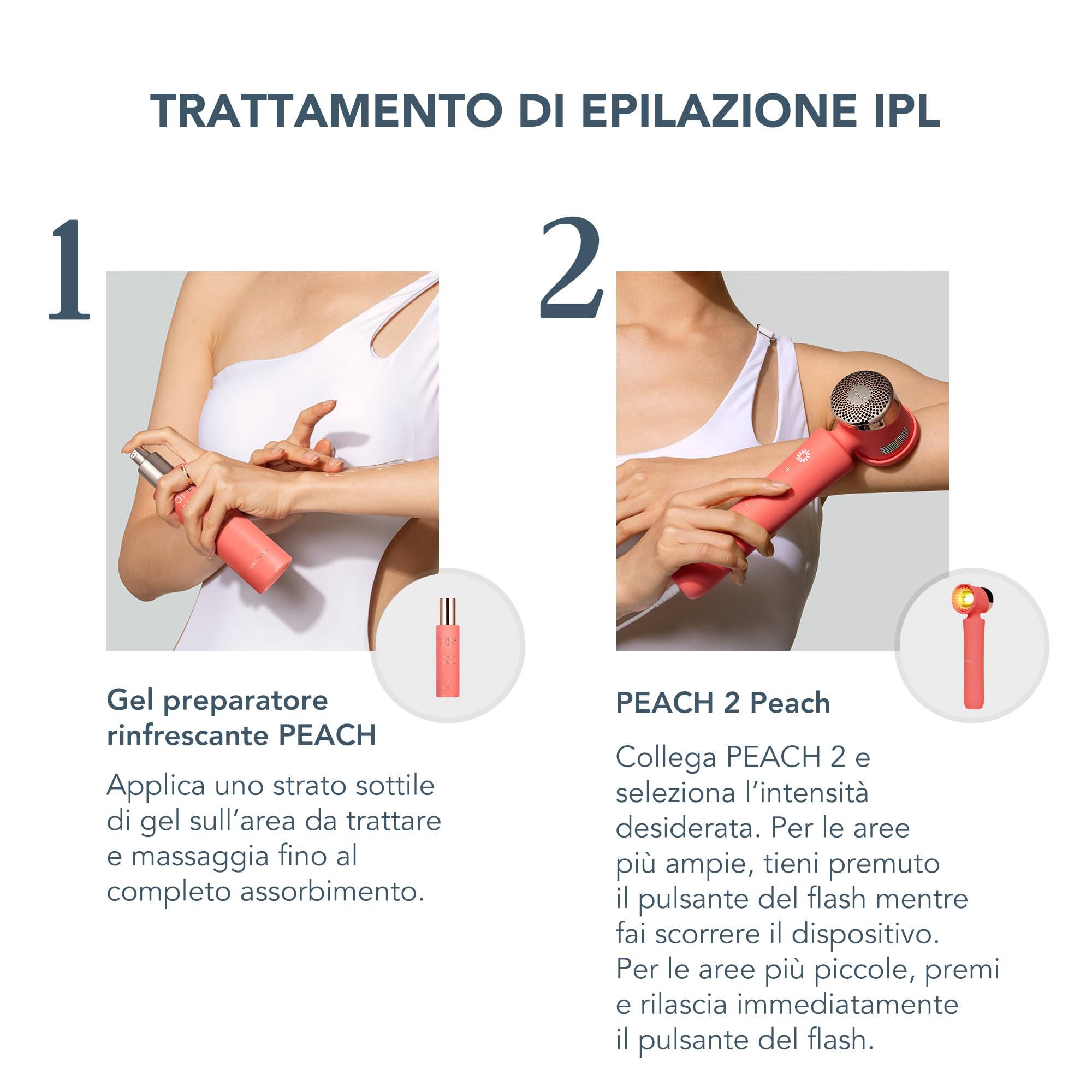 FOREO PEACH 2 Dispositivo Per Epilazione IPL + Gel Lenitivo Pre-IPL | Epilazione IPL, Epilazione Laser, Raffreddamento Pelle, Gel Rinfrescante, Corpo Intero, Zona Bikini, Viso