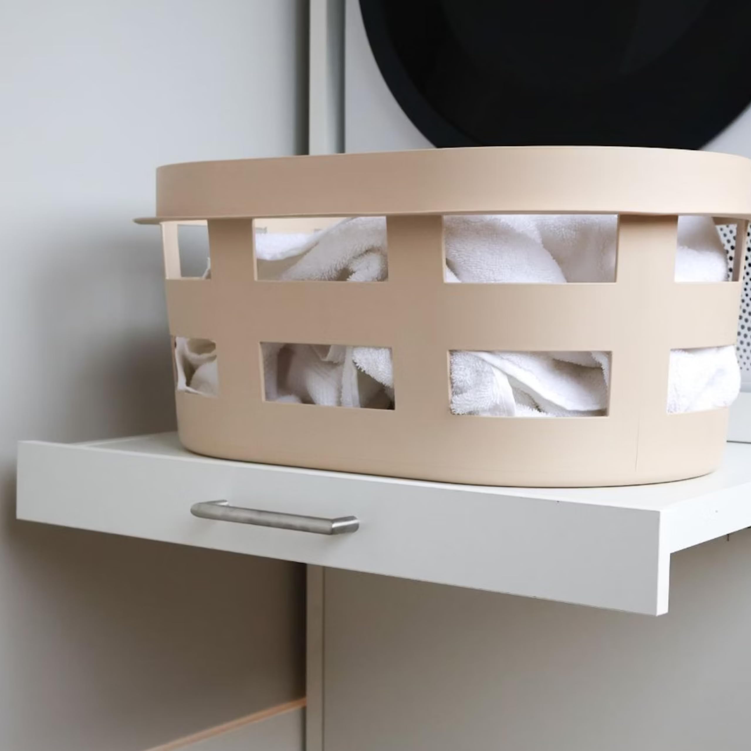 WASCHTURM • 2X Waschmaschinenschrank mit Ausziehbrett & Schublade • HBT: 146 x 134 x 65 cm • TÜV-Zertifiziert • stabil